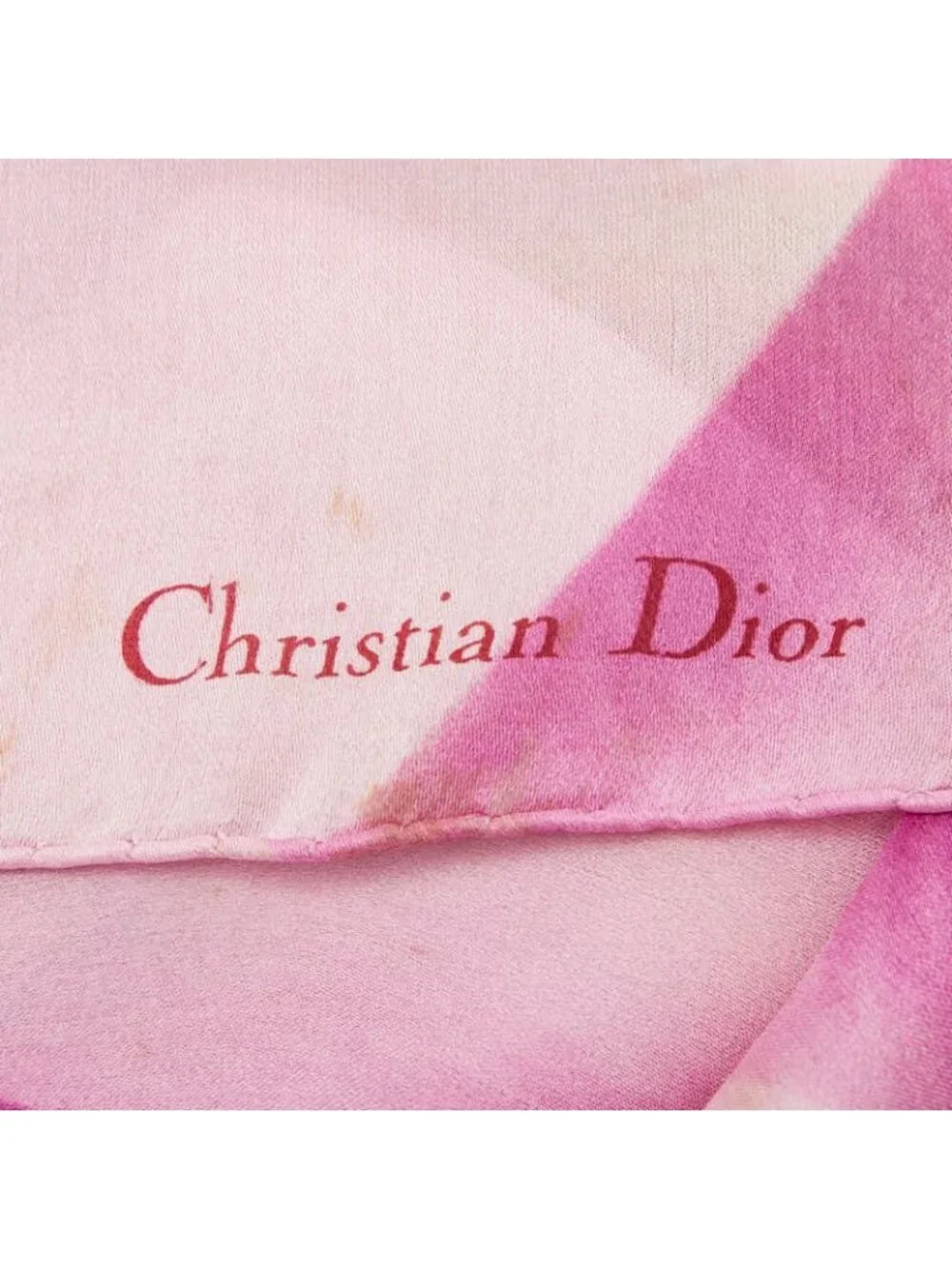 Dior Flower Floral Pattern Purple Multicolor Silk